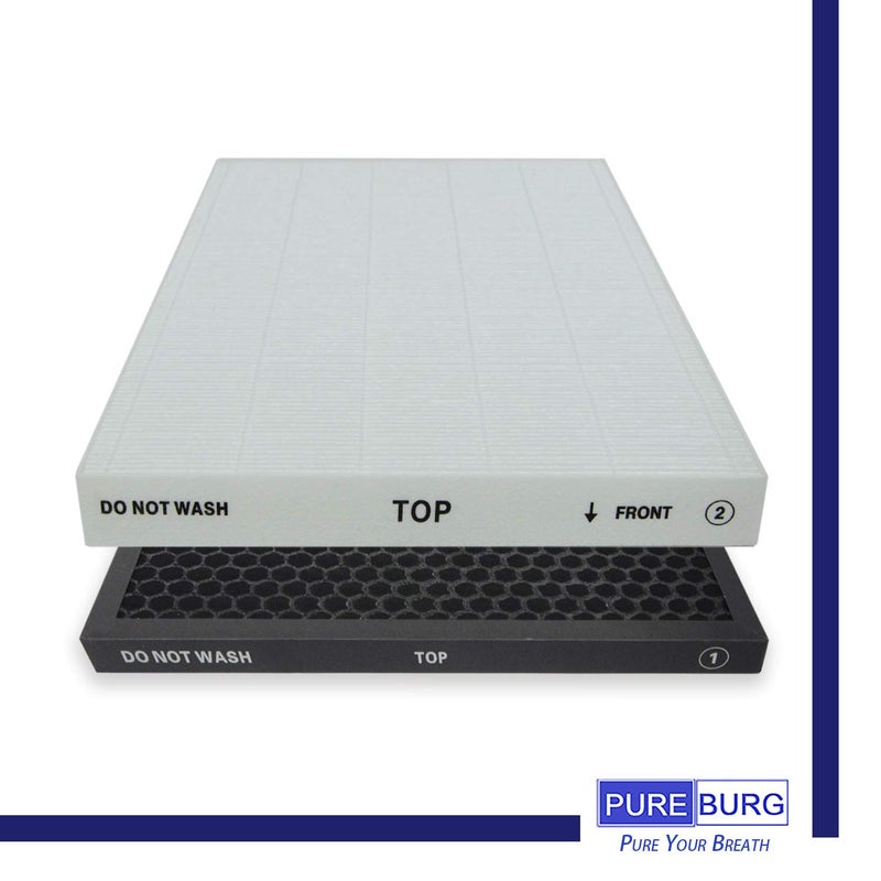 PUREBURG Replacement Filter Set Compatible with Bissell Air320 (2768A) Air Purifier,Replaces Part 2804 & 2677,H13 HEPA + Activated Carbon Filter 4-Stage Filtration Air Clean Dust - Image 5